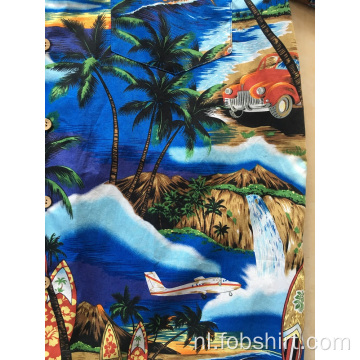 Sale van Hawaii-overhemd met katoenen bedrukking